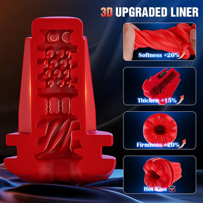 360° Wrapped Penis Trainer Stroker Blowjob Masturbator with 9 Suction & Vibration Modes