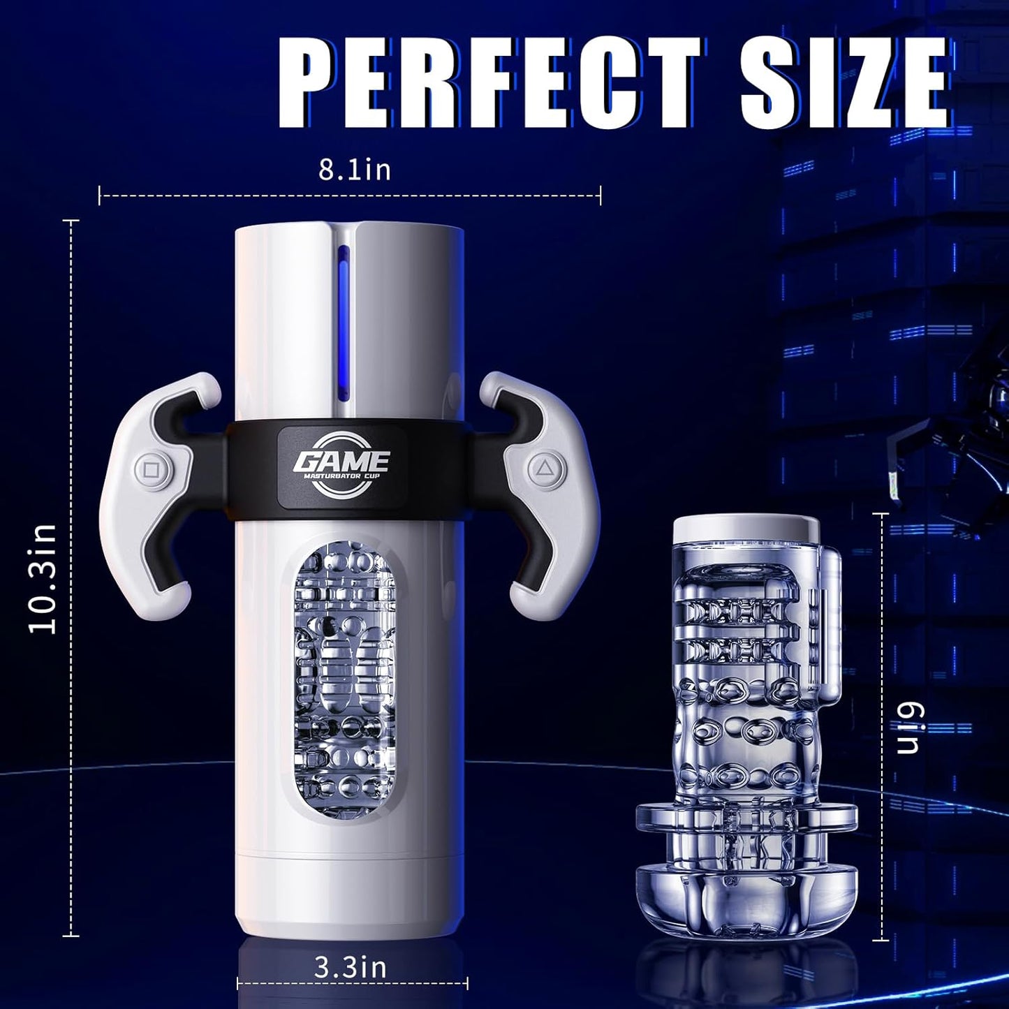 Automatic Masturbator Penis Trainer Stroker Blowjob with 9 Thrust & Vibration Modes