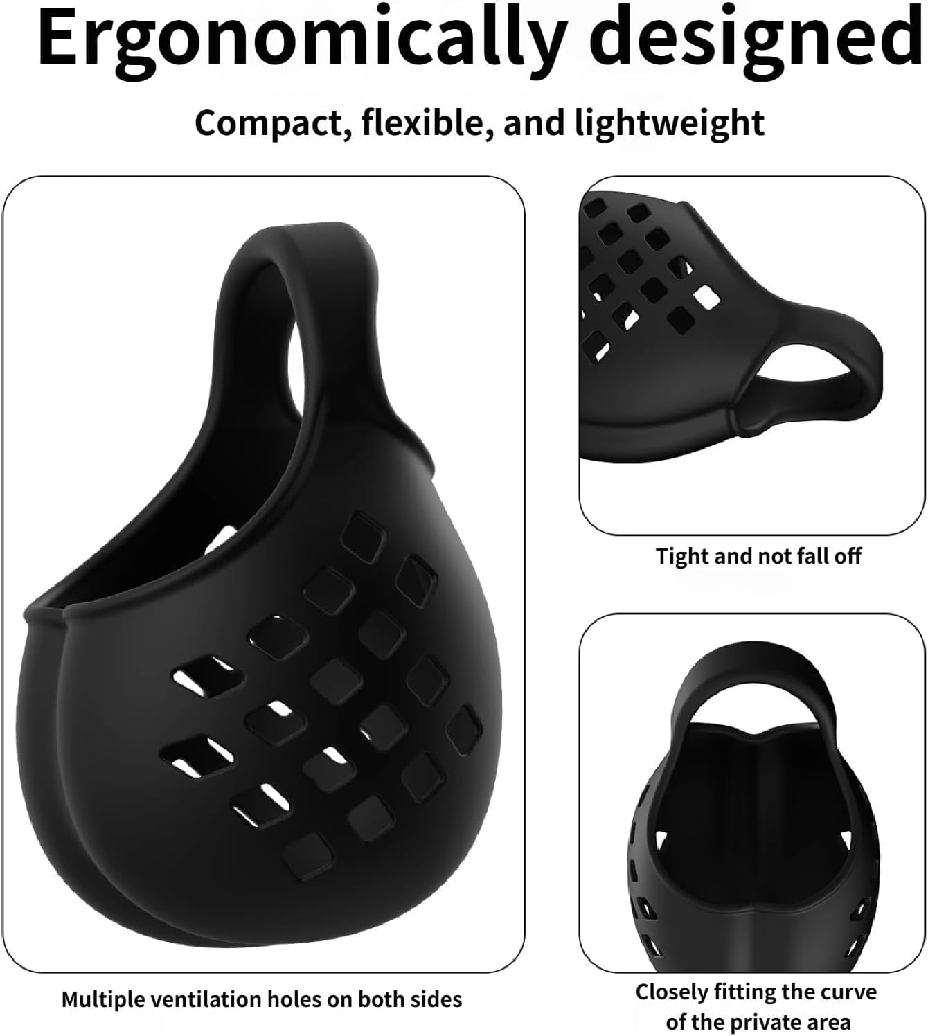 Silicone Testicle Ring Scrotum Ball Stretcher Cock Ring Penis Trainer Stimulator