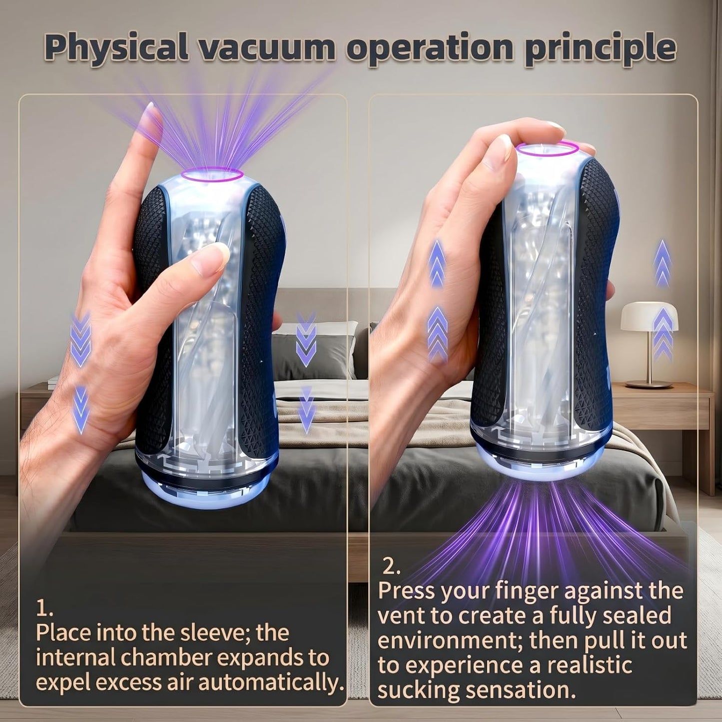 Ultra-Soft Pocket Pussy Oral & Vacuum Penis Trainer Stroker Masturbator
