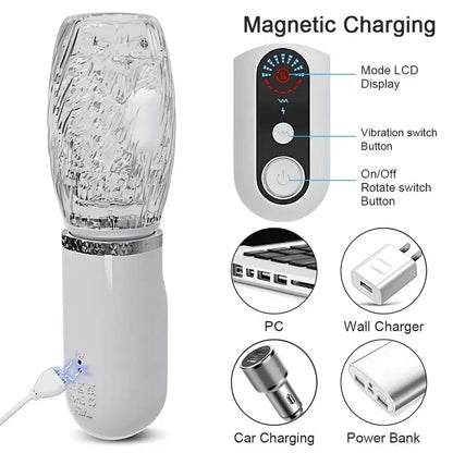 Automatic Masturbator Penis Trainer with 7 Thrust & Rotation & 9 Vibration Modes