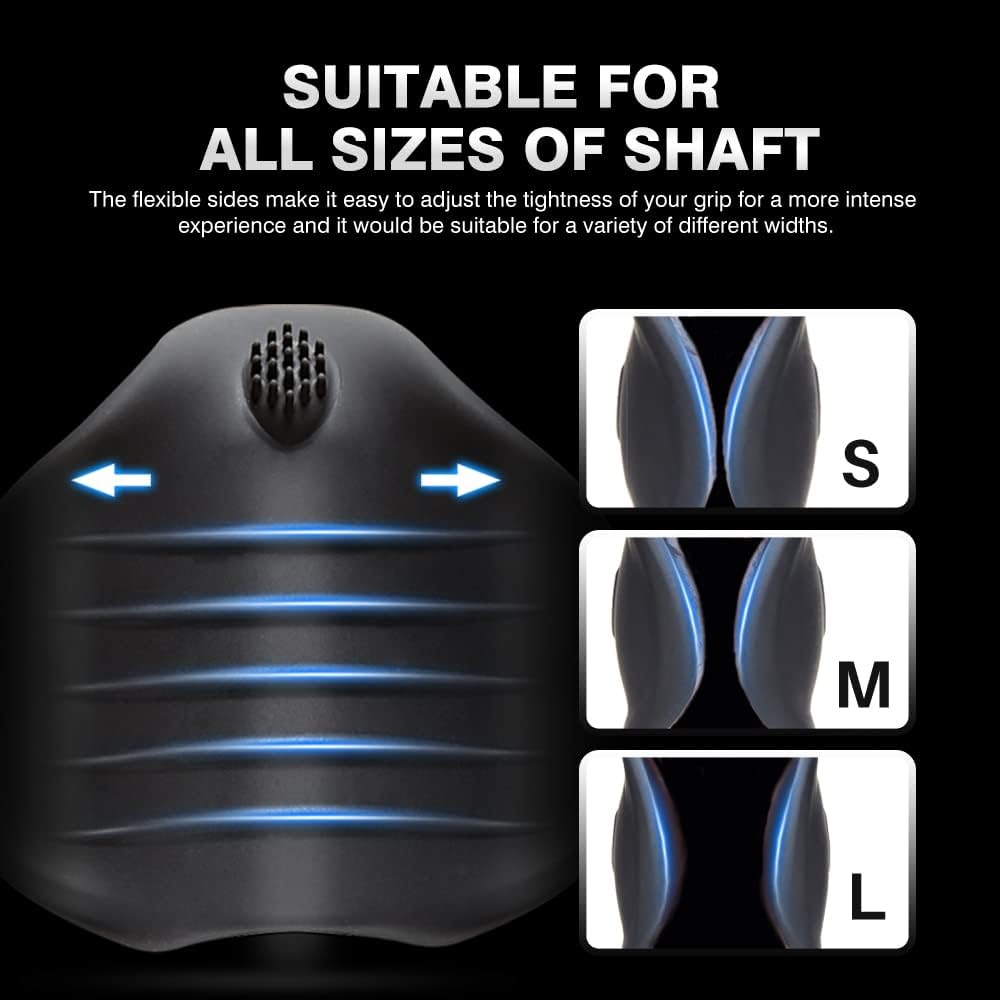 2 IN 1 Penis Endurance Trainer Glans Massager Masturbator with 10 Powerful Vibrations