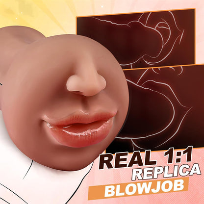 Deep Throat Mouth Penis Trainer VIbrator Stroker Masturbator with 5 Dynamic Modes