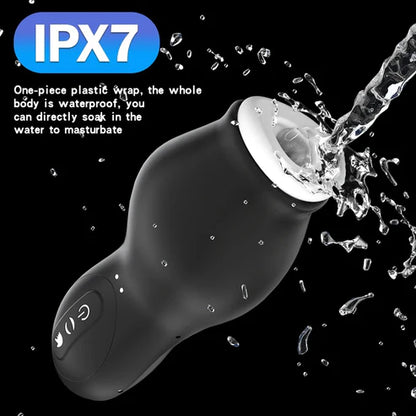 Electric Masturbator Penis Trainer Stroker Blowjob with 7 Vibration & 7 Suction Modes