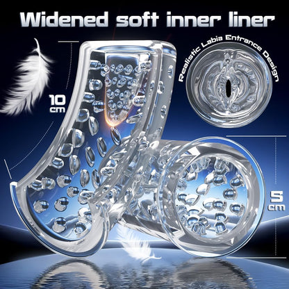 LED Display Automatic Masturbator Penis Pump Blowjob with 9 Rotating & 4 Suction & Licking