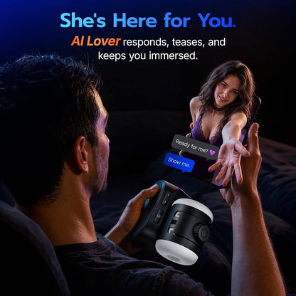 200 Strokes/Min Compact Masturbator Pocket Pussy Stroker Blowjob with 3 Thrusting Modes
