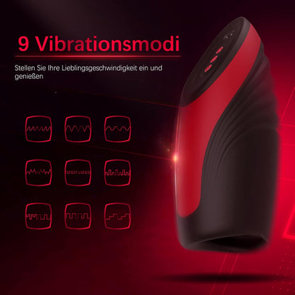 Electric Penis Trainer Vibrator Stroker with & 6 Suction & 9 Vibration Modes & Heating
