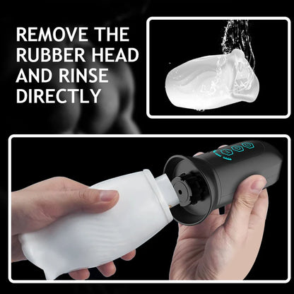Electric Penis Stroker Blowjob Masturbator with 3 Vibration & 4 Rotation Modes