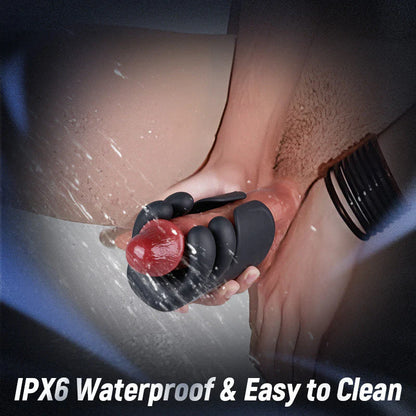 Electric Penis Trainer Glans Vibrator with 10 Massaging & Tapping & Vibrating