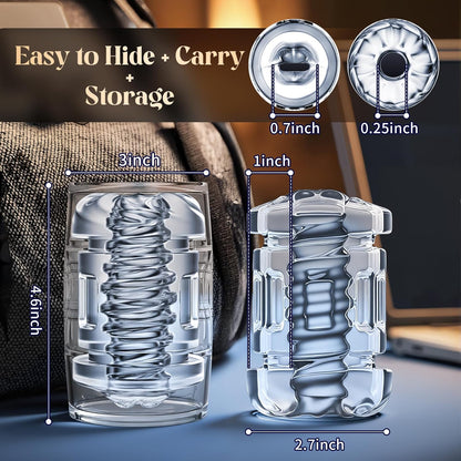 Open Ended Penis Trainer Pocket Pussy Squeezable Masturbator Stroker Blowjob