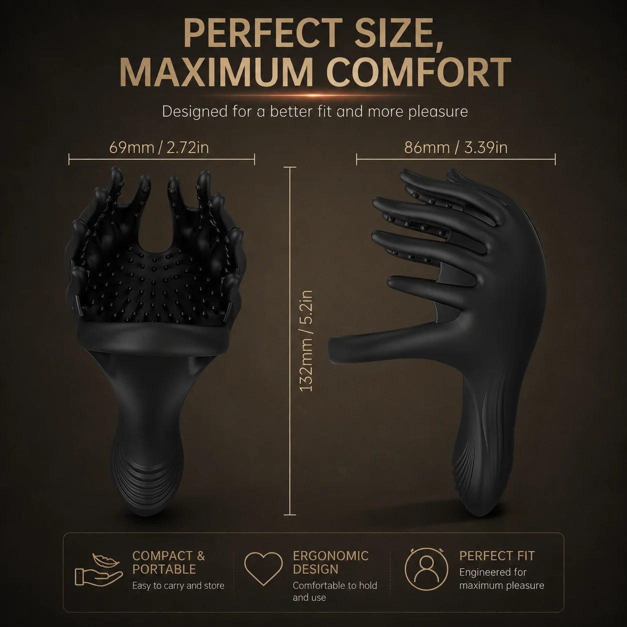 Wearable Testicle Massager Penis Trainer Vibrator Cock Ring mit 10 Vibration Modes