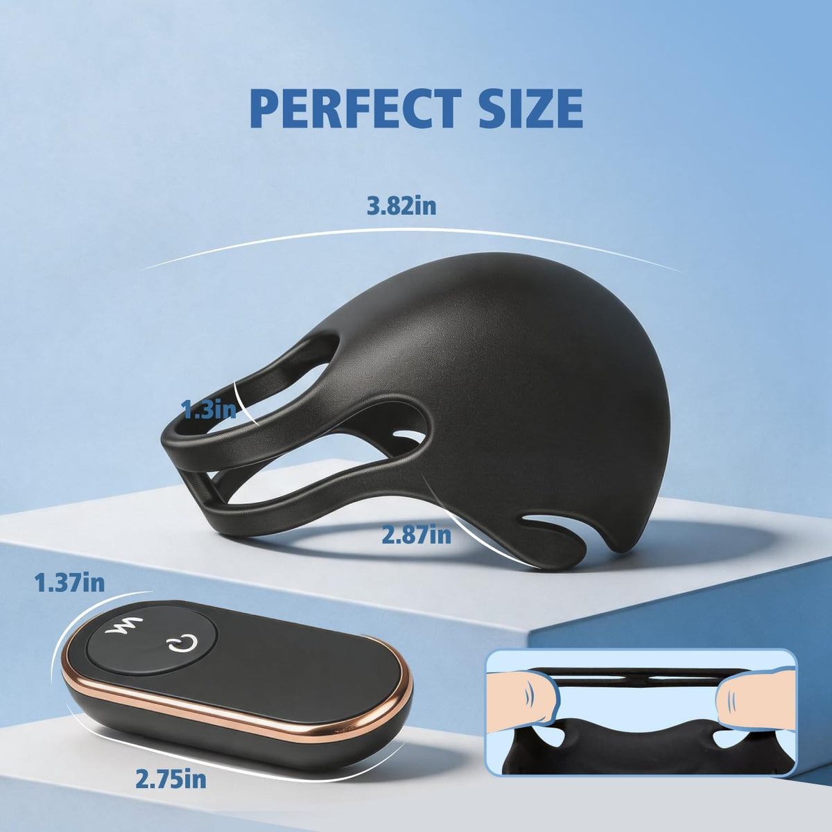 Scrotum Pouch Cock Ring Ball Stretcher Penis Trainer Enhancer Vibrator Delay Ejaculator