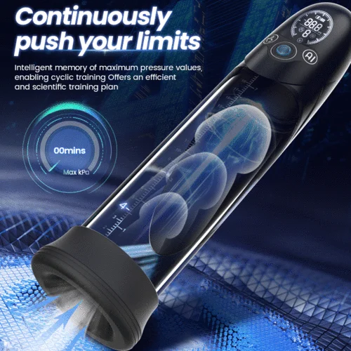 AI Intelligent Penis Pump Masturbator Stroker with Powerful Vacuum Suction