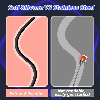 Penis Vibrator Stimulator Urethral Sounds  Set Msturbator with 10 Vibrations