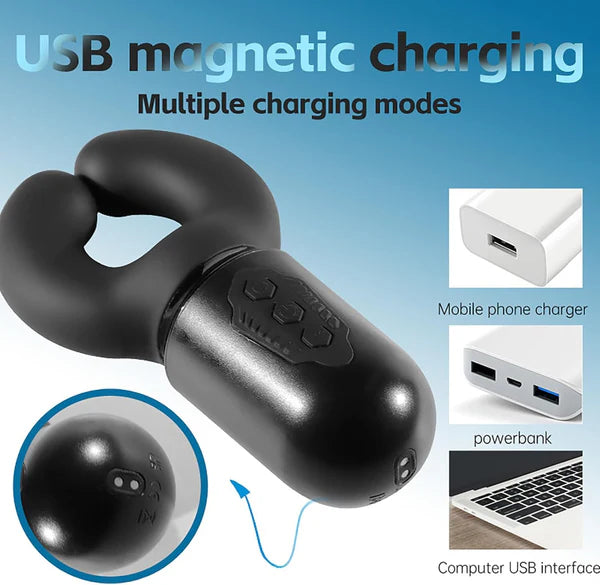 Automatic Clamp Penis Vibrator Glans Trainer Masturabator with 10 Vibration Modes