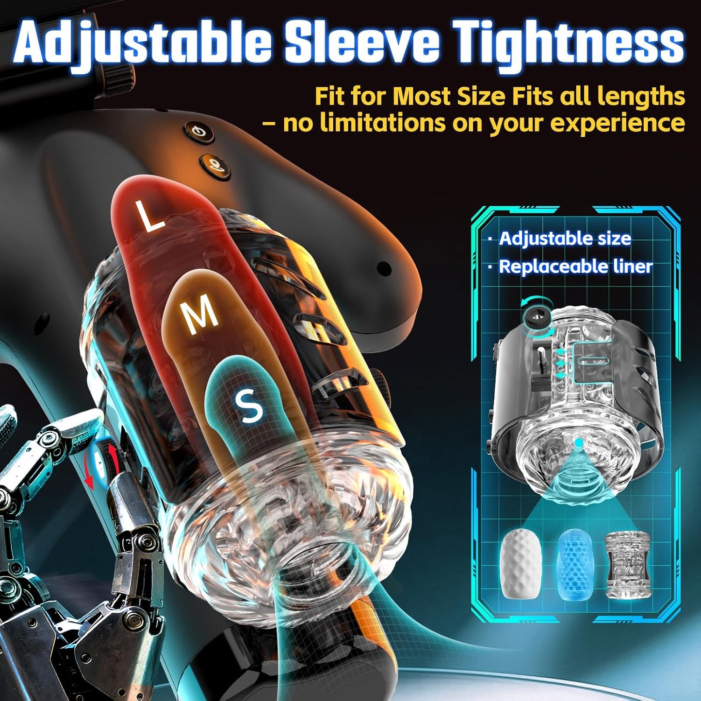 Automatic Masturbator Stroker Blowjob Sex Machine  with 5 Speed & 10cm Thrusting Modes