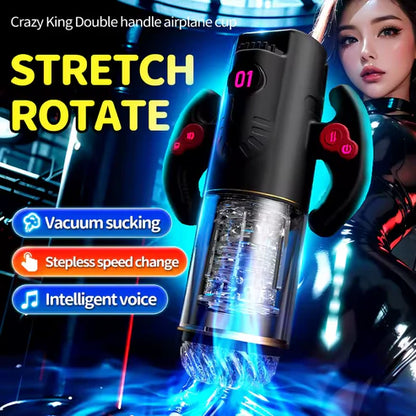 Hands-Free Automatic Sucking Male Masturbator Cup with 9 Thrusting Rotating Modes