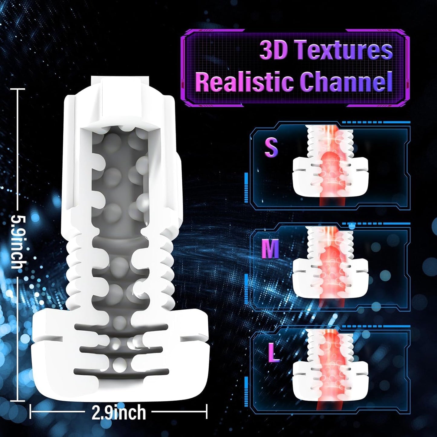 Automatic Masturbator Stroker Pocket Pussy with 7 Thrusting & Vibrating Modes