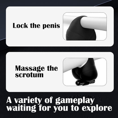 Testicle Cock Ring Vibrator Massager Masturbator with Powerful Vibrations