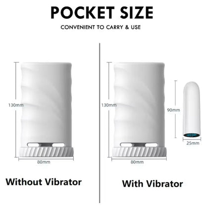 3 Pussy Passages Realistic Penis Glans Stimulator Masturbator with 10 Vibration Modes