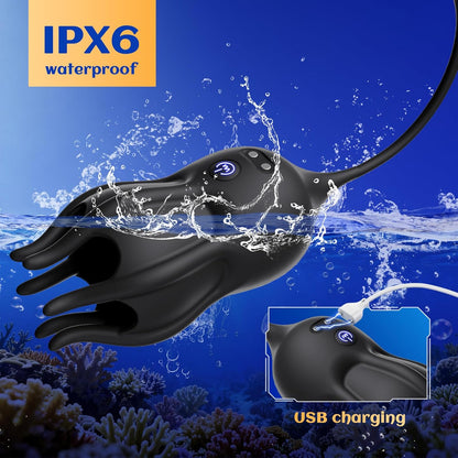 Electric Penis Trainer Vibrator Glans Stimulator with Urethral Sound & 10 Vibration Modes