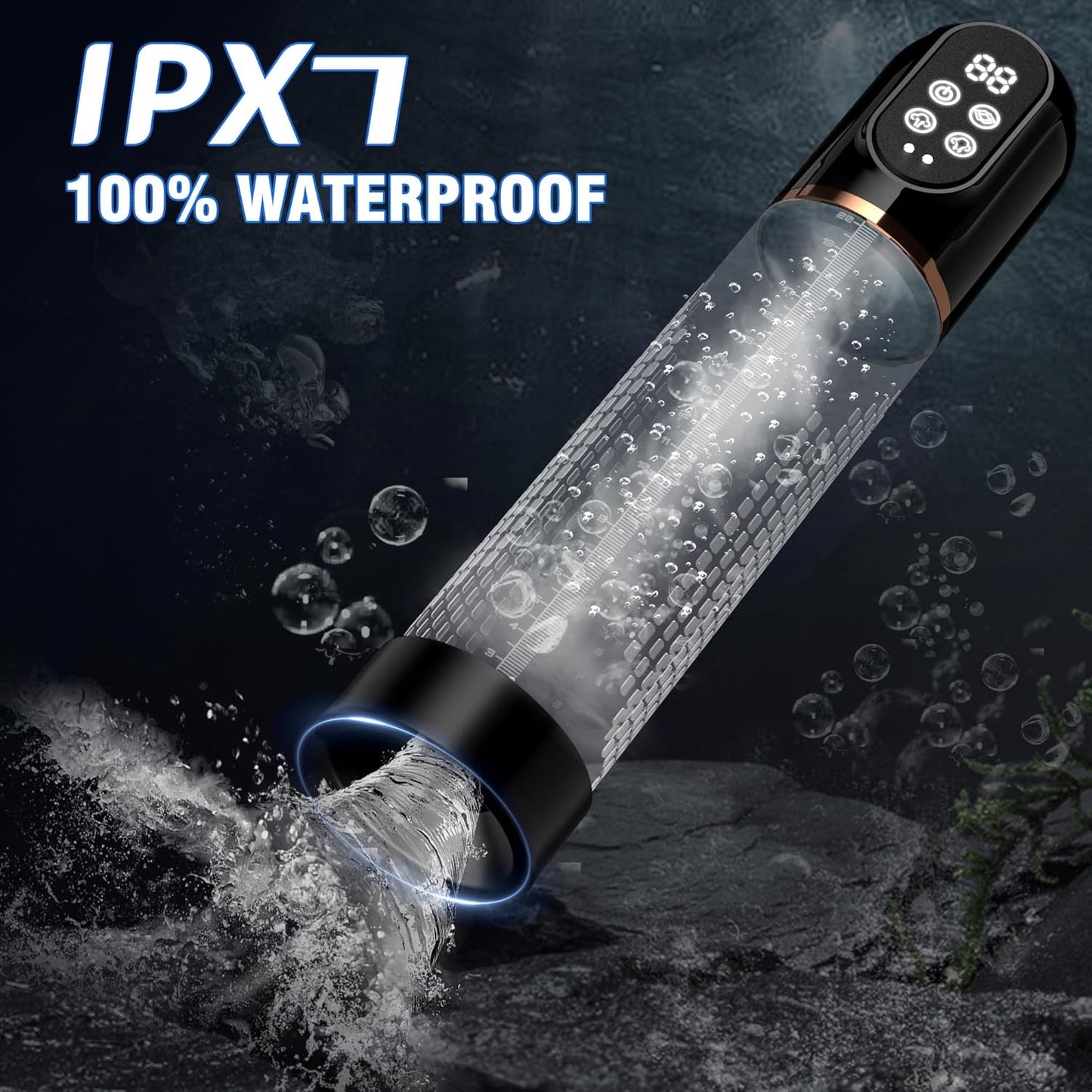 Automatic Penis Water Pump Dick Enlarger Trainer with 7 Sucking & Training Modes