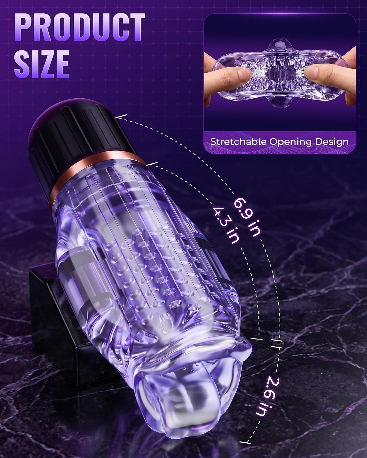 3 IN 1 Penis Trainer Vibrator Masturbator with 10 Vibrating & Licking & Heating Modes