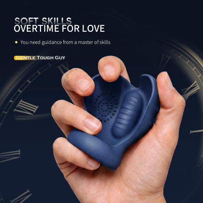 3 IN 1 Dual-Ring Penis Vibrator Trainer Clitoral Stimulator Cock Ring with 10 Vibration Modes