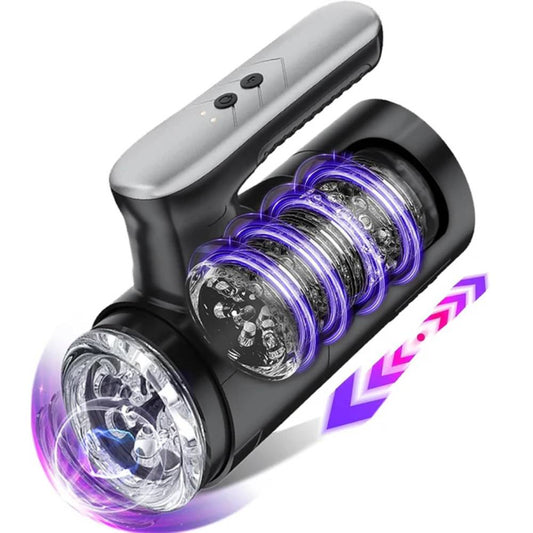 Automatic Masturbator Blowjob Sex Toy Machine with 9 Thrusting & Rotating