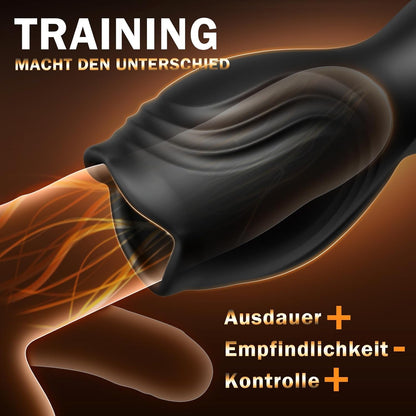 Oral Penis Vibrator Glans Trainer for Masturbator with 10 Vibration Modes
