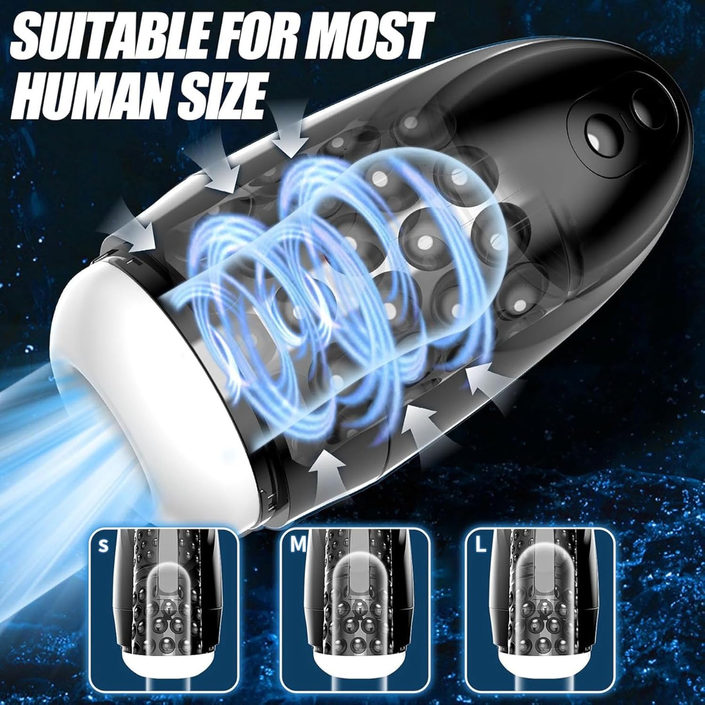 Automatic Masturbator Pocket Pussy Stroker Machine with 9 Vibration & 9 Suction Modes