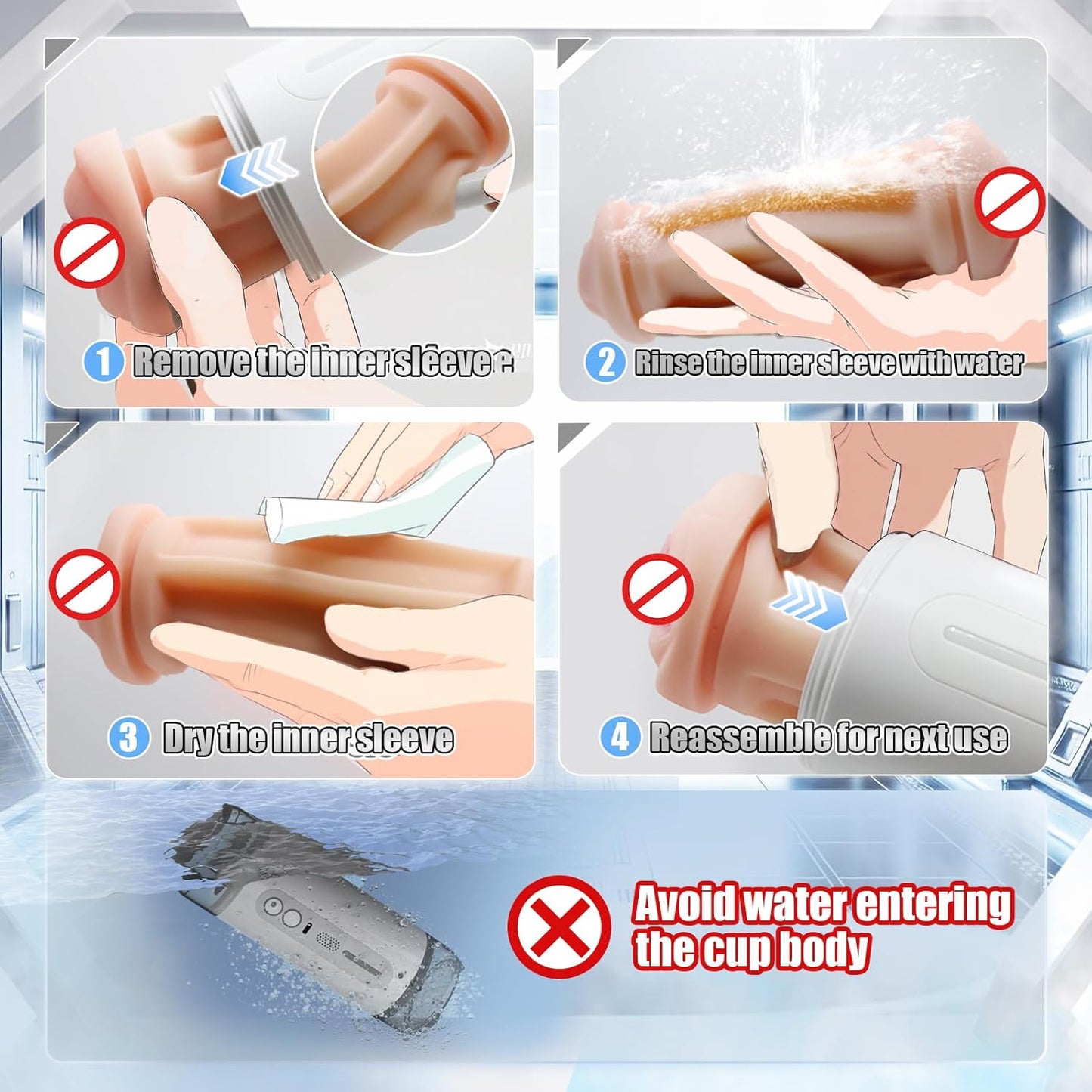 10 IN 1 Automatic Masturbator Pocket Pussy Blowjob with 10 Vibration Modes