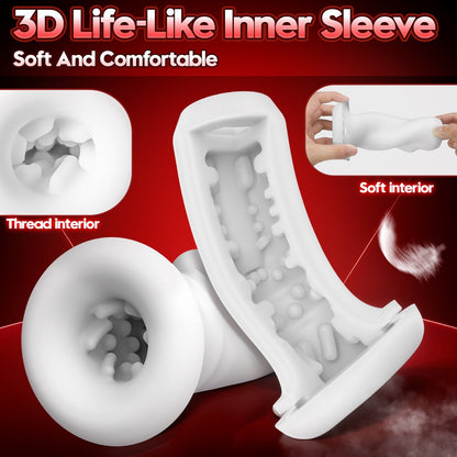 AI-powered Automatic Masturbator Stroker with 3 Telescopic & 10 Vibration & 3 Compression Modes