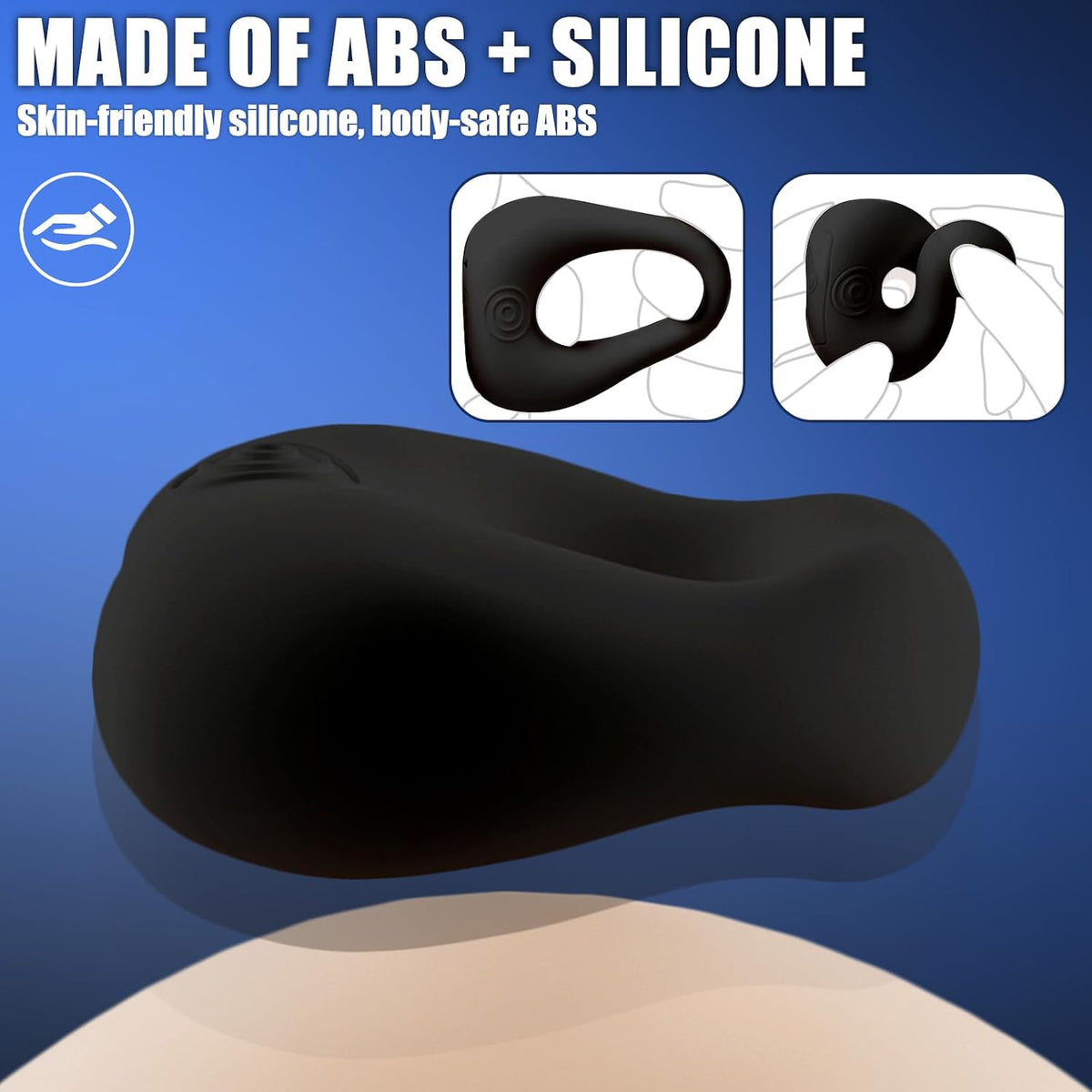 Couple Vibrator Cock Ring Penis Trainer Testicle Stimulator with 12 Vibrator Modes
