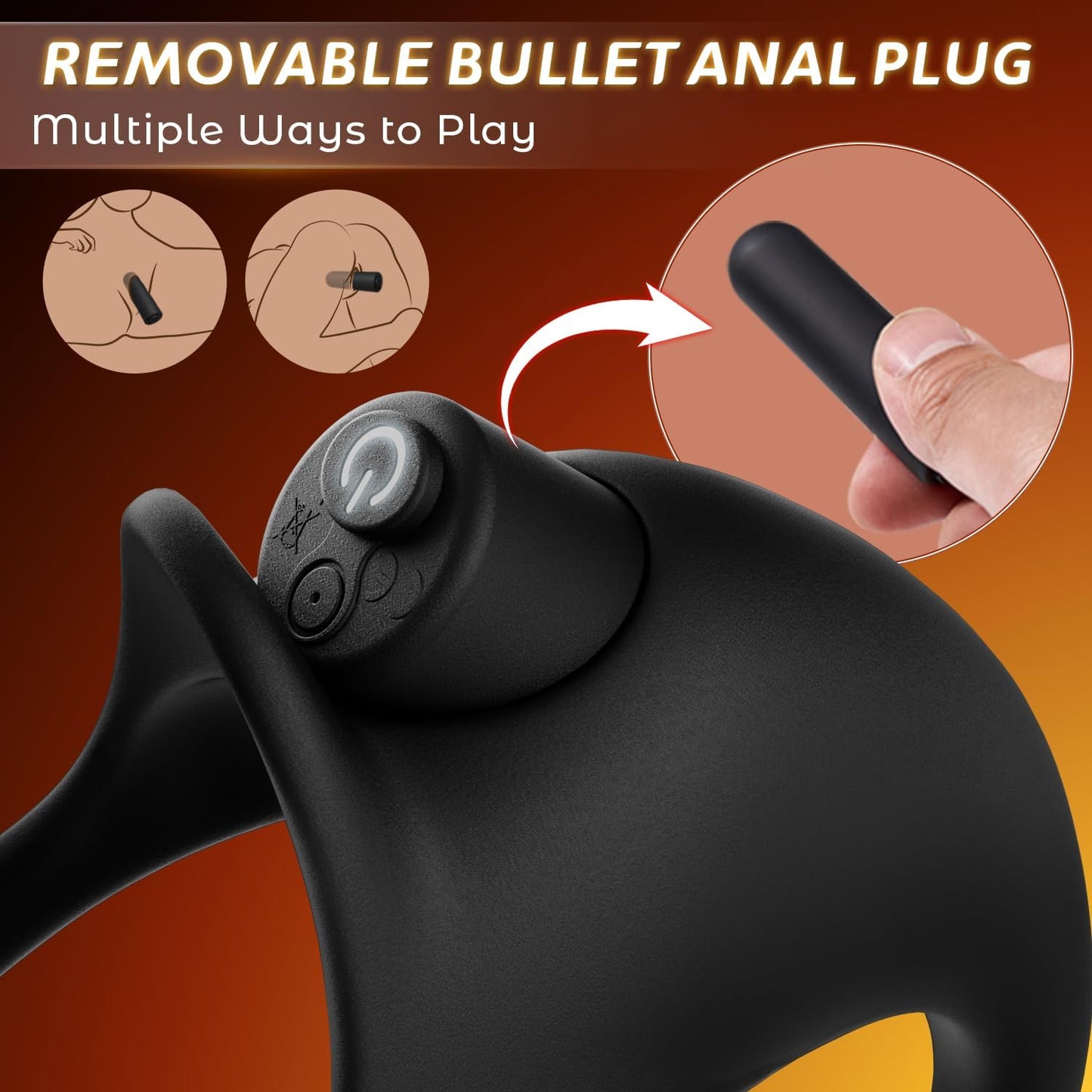 Smart Cock Ring Penis Trainer Anal Vibrator Prostate Massager with 10 Vibration Modes