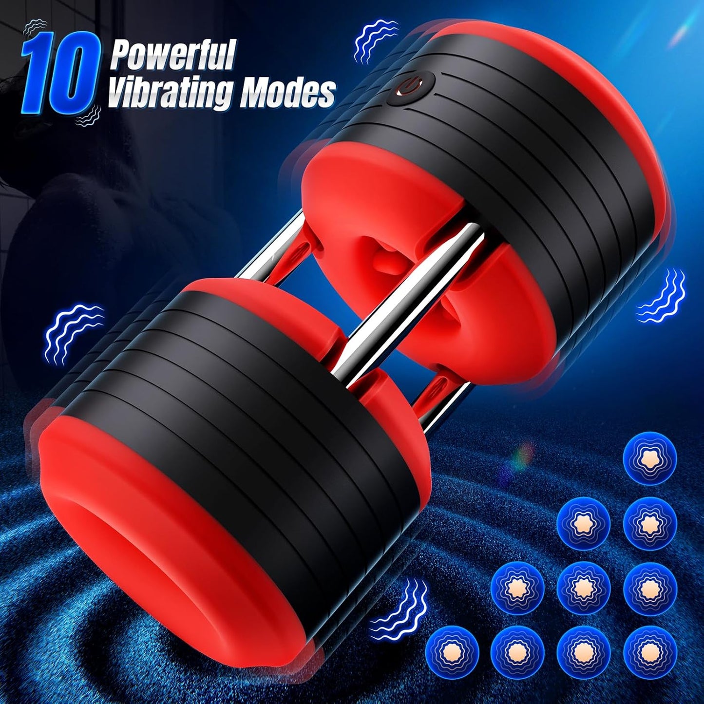 Auto Masturbator Penis Trainer Sex Machine Stroker with 10 Vibrating Modes