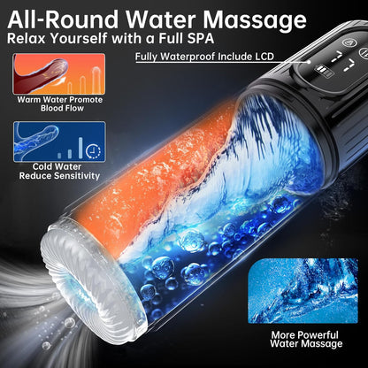 AI Sync Auto Masturbator Penis Pump Enlargers with 7 Thrusting & 7 Rotating & 5 Sucking Modes