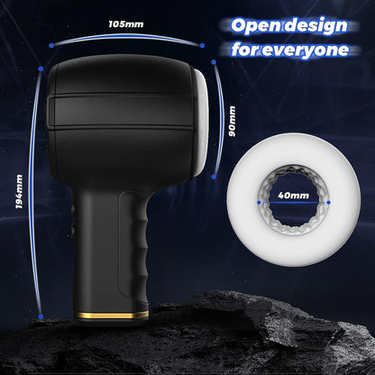 Electric Masturbator Stroker Blowjob with 7 Vibration & 4 Telescopic Modes