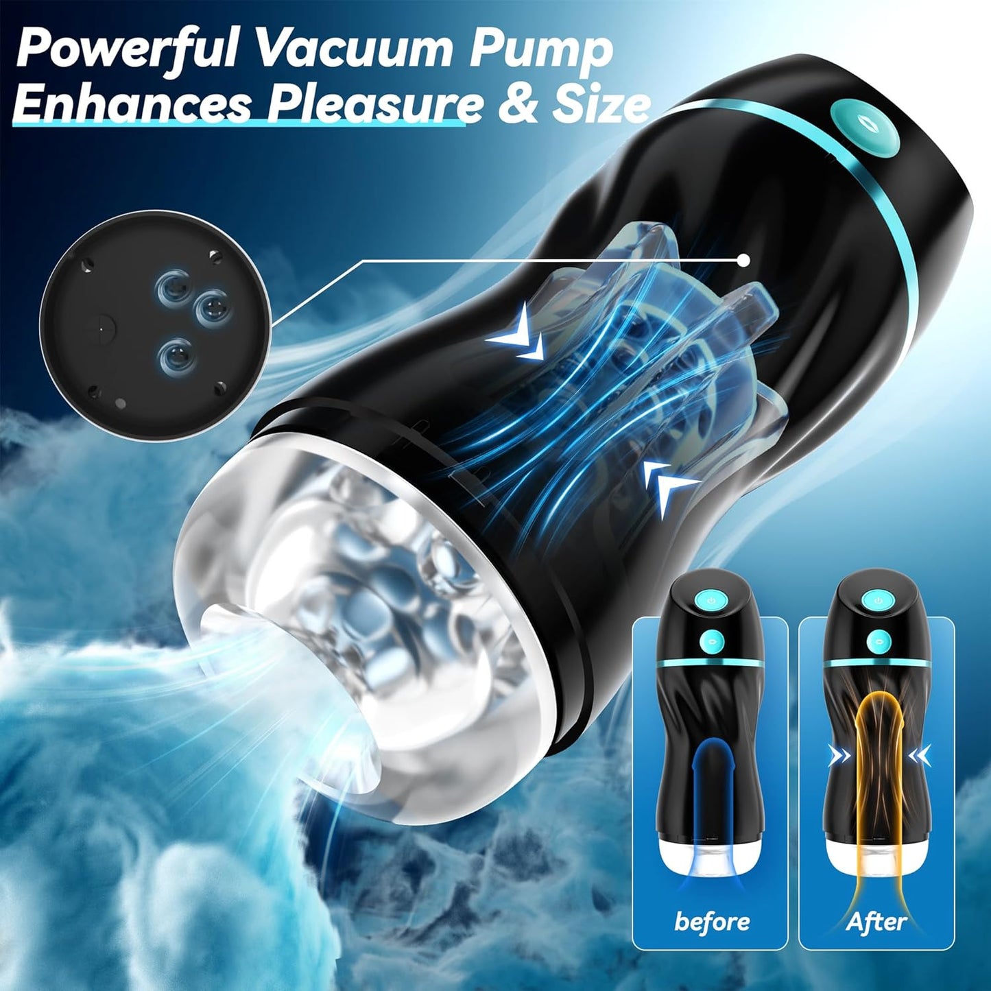 AI Interactive Masturbator Stroker Blowjob with 7 Vibration & Suction Modes