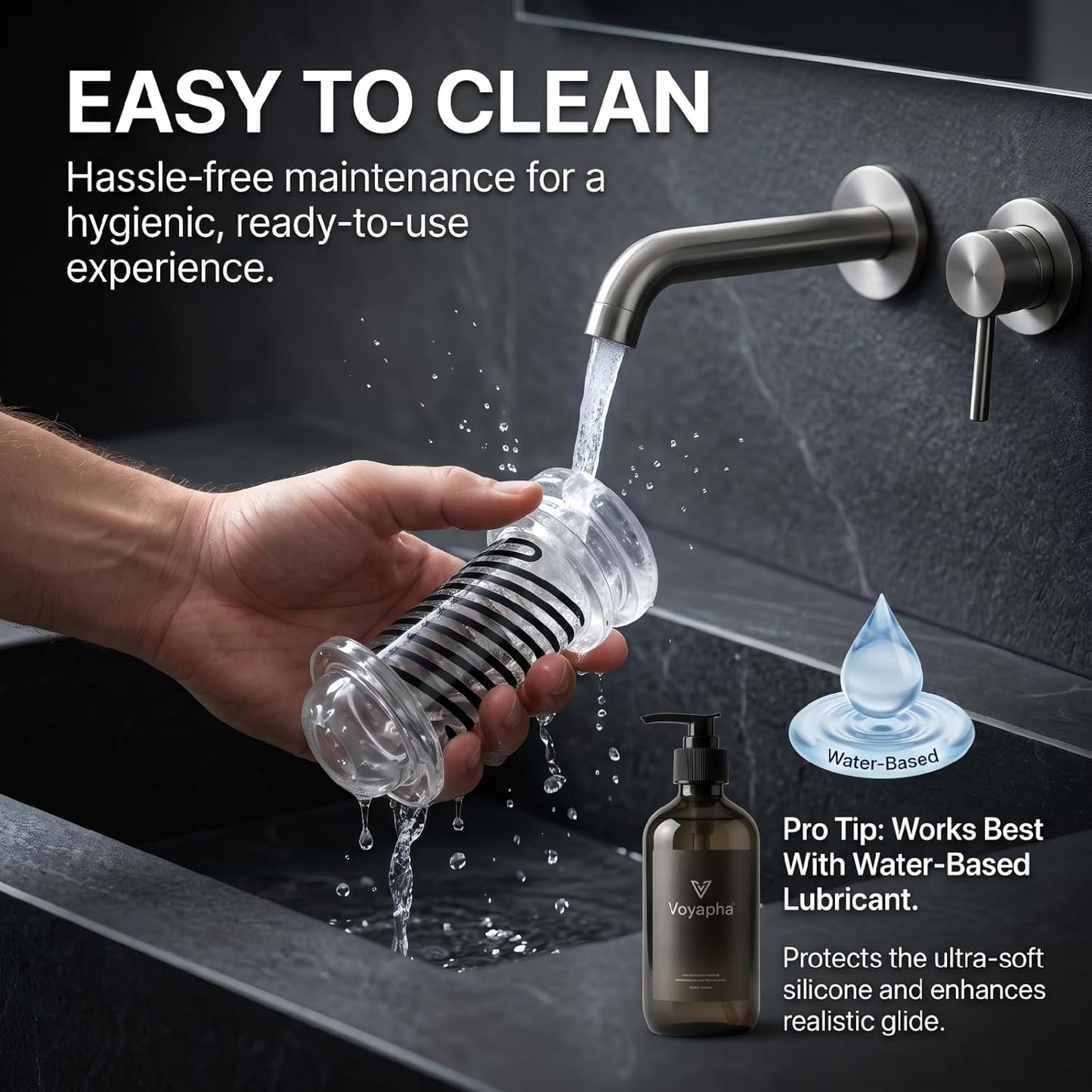 Spiral Suction Male Stroker Blowjob Masturbator with Textured Sleeve
