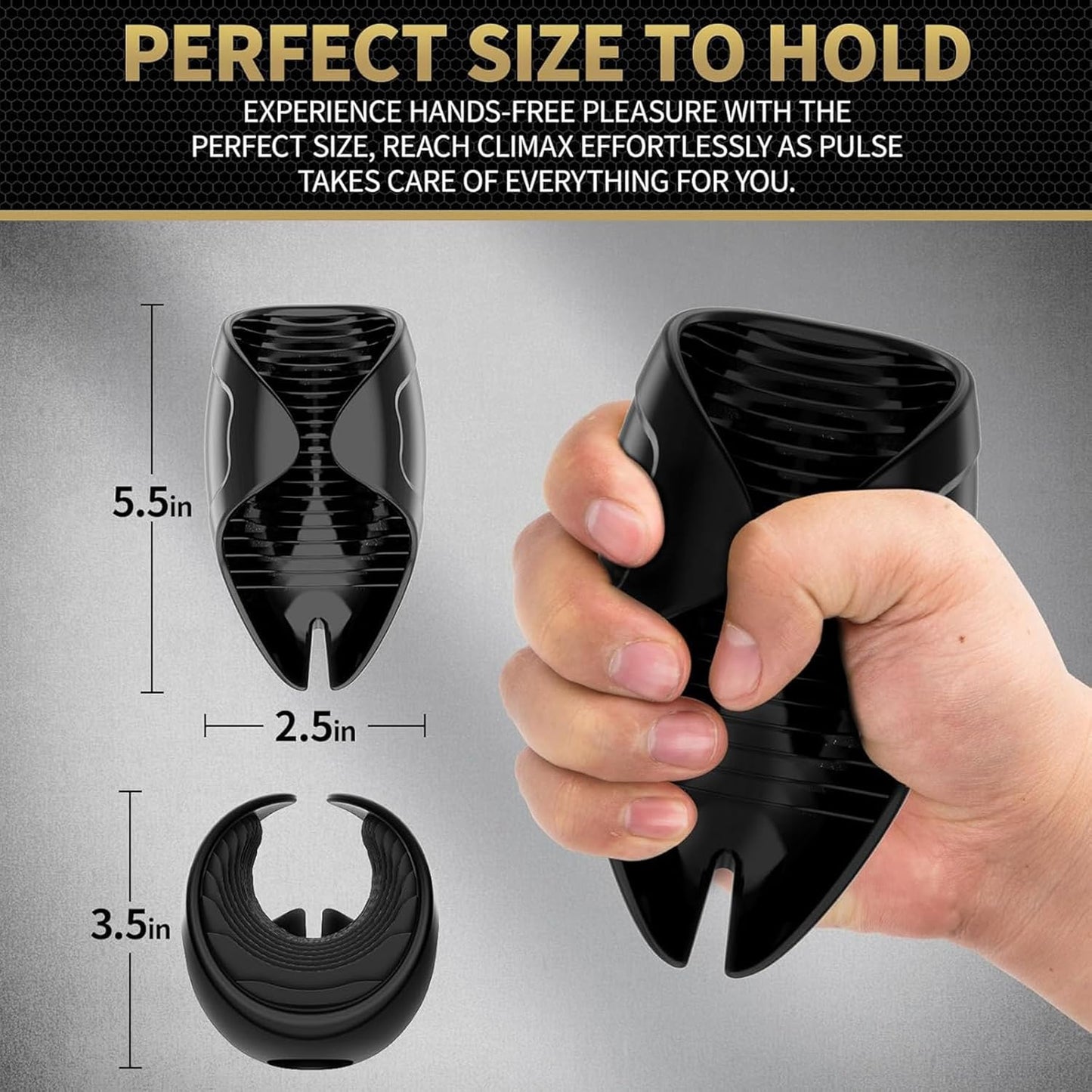 2 IN 1 Rib Tunnel Penis Trainer Vibrator Masturbator with 10 Vibration Levels