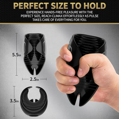 2 IN 1 Rib Tunnel Penis Trainer Vibrator Masturbator with 10 Vibration Levels
