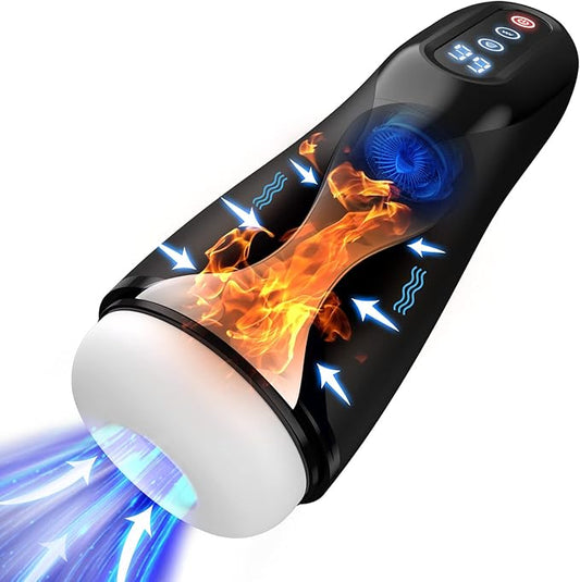 Upgraded Automatic Masturbator Sex Machine Stroker with 9 Sucking Vibrating Heating