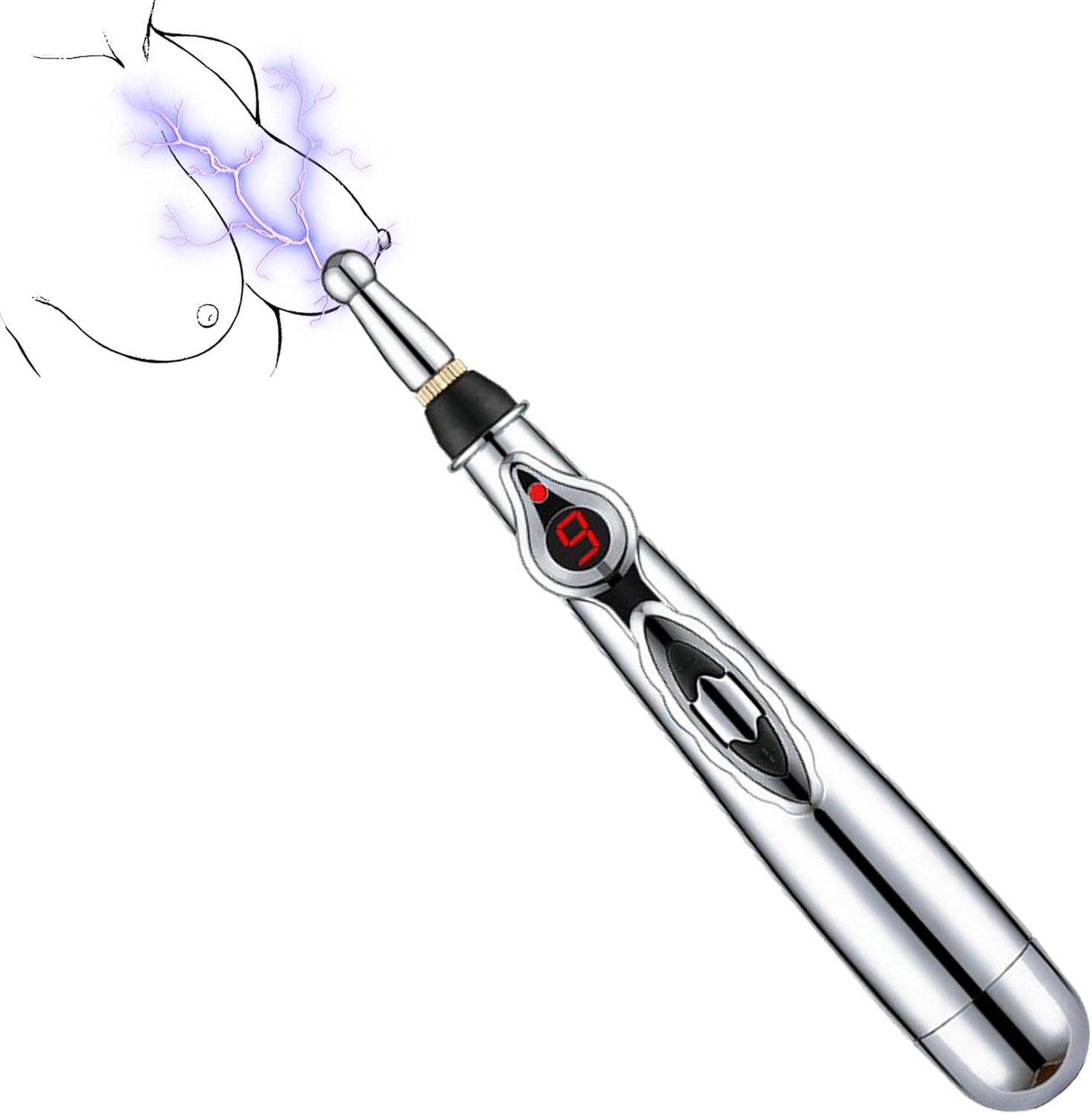 9 Levels Electric Shock Wand Vibrator Clitoris Labia Massager XtoysClub 9 Levels Electric Shock Wand Vibrator Clitoris Labia Massager XtoysClub