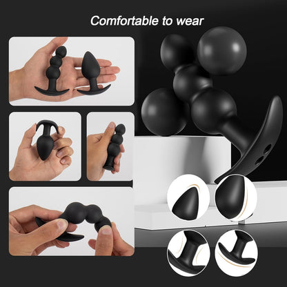 Electric Shock Anal Plug Anal Beads SM with Vibration with 8 Electric Shock Modes