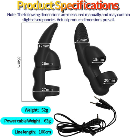 Electro Stim Finger Vibrator Sleeve with 8 Stimulation Modes & 19 Intensity Levels