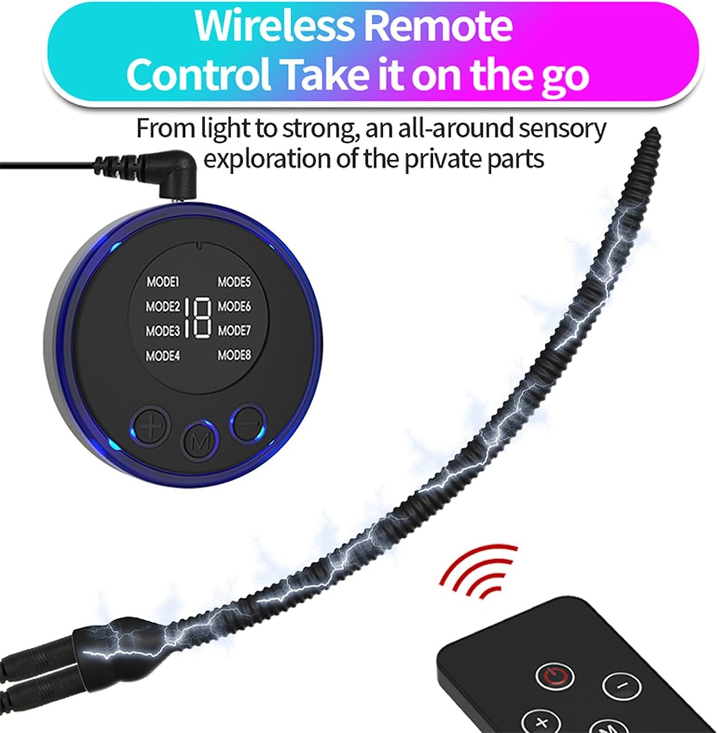 Electro Stim Urethral Sound Anal Plug with Customizable Electronic Pulse Modes