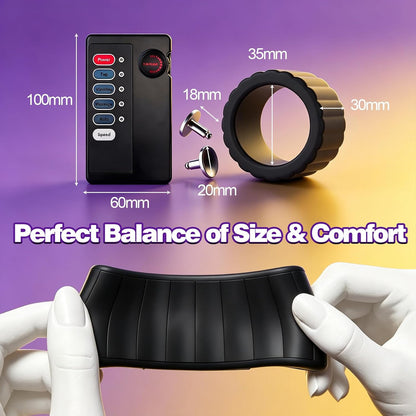Electric Shock Chastity Devices Testicle Trainer Vibrator with Multiple Shock Modes