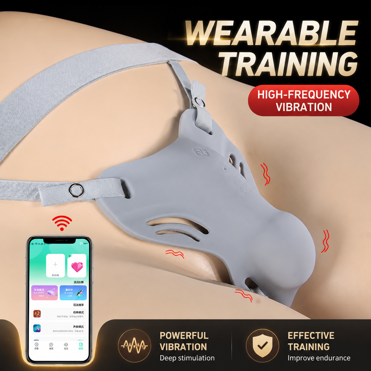 3 IN 1 Intelligent Penis Trainer Vibrator Masturbator with 9 Powerful Vibration Modes