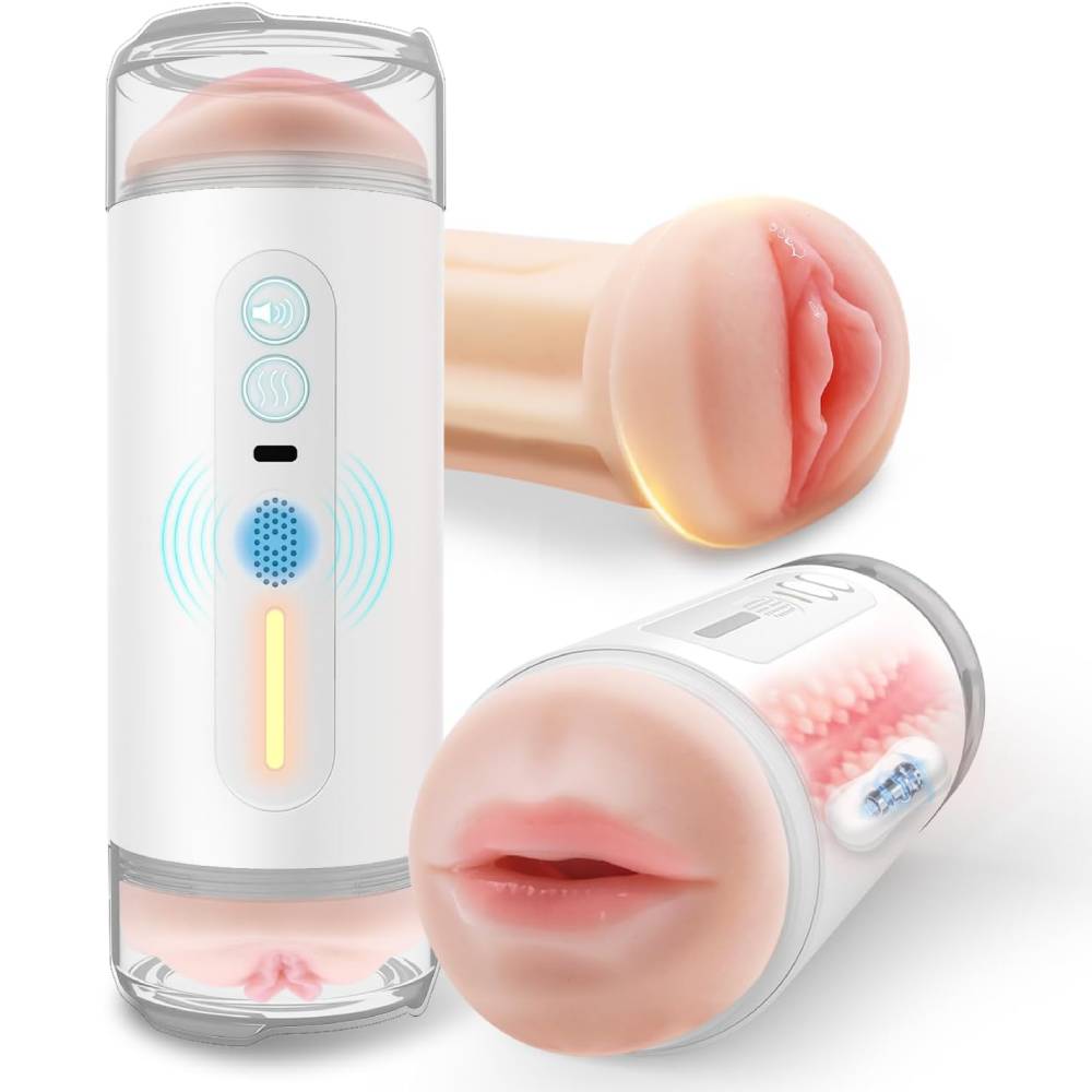 10 IN 1 Automatic Masturbator Pocket Pussy Blowjob with 10 Vibration Modes